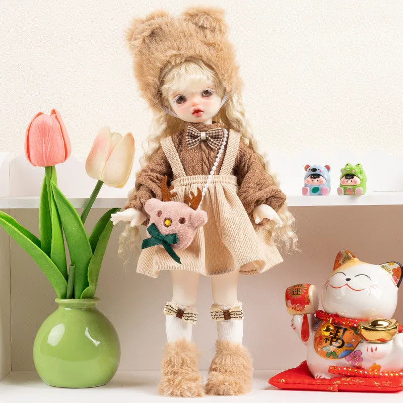 Dress-up doll clothes set in cloth fabric with ten colour options for teenagers aged 7-14