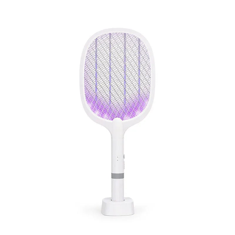 Rechargeable electric mosquito swatter with ABS plastic shell in household setting