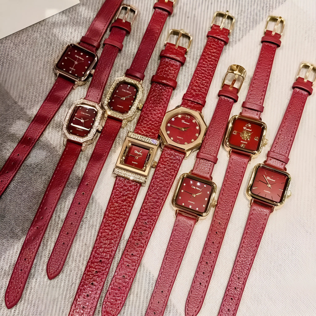 Chinese style alloy women's wristwatch with 8mm thickness and multiple dial design options