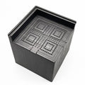 Four black thickened plastic bed foot mats for raising sofa and furniture height.