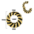 Fashion stainless steel shaped pattern earrings with totem design and electroplated finish
