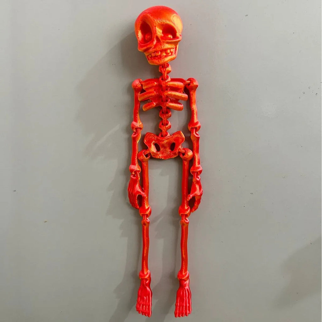 3D printed PLA skull refrigerator magnet ornament in modern art style
