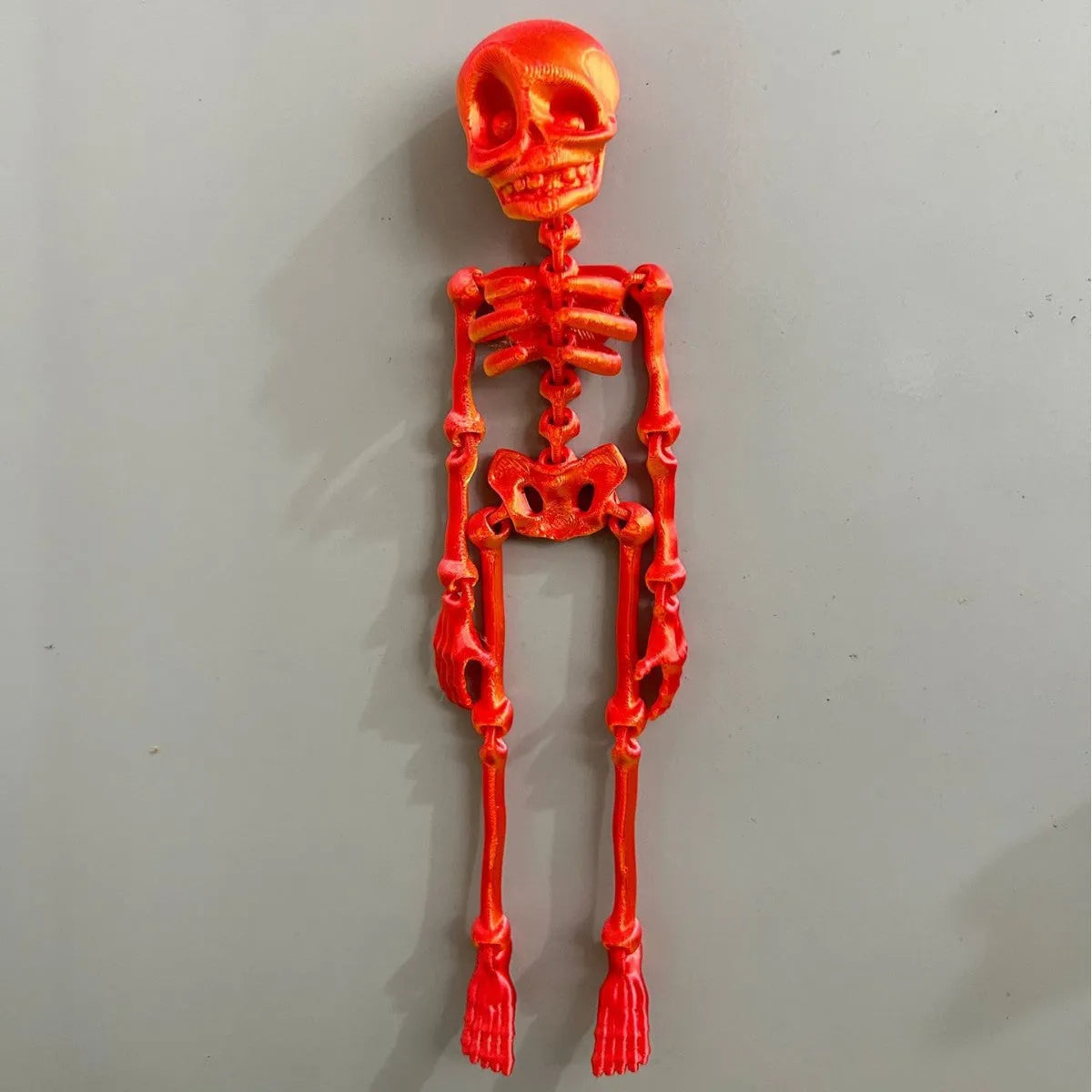 3D printed PLA skull refrigerator magnet ornament in modern art style