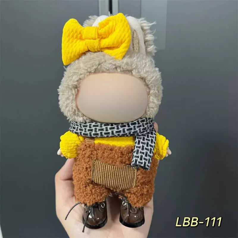 17cm vinyl figurine doll costume plastic clothing set for action figure display