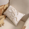 Decorative cushion cover with knitted tassel trim in spiral dots pattern, 45x45cm size.