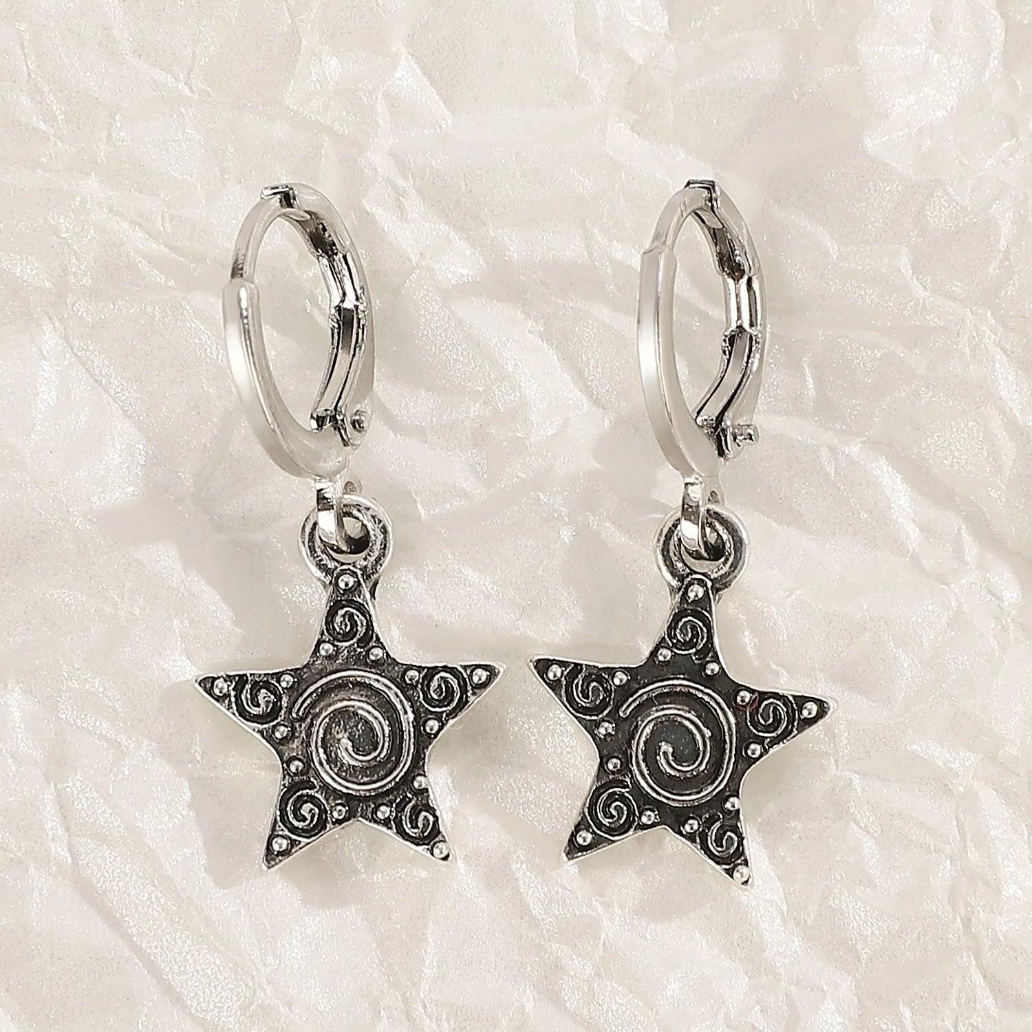 Women's alloy cross crystal earrings in five colour options with geometric and animal Zodiac designs