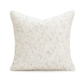 Solid colour sofa cushion pillow on a chair, showing artificial line edge pressing detail.