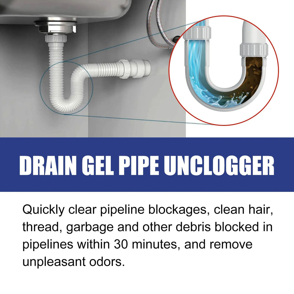 100g granular pipe dredge agent in compact packaging for kitchen and bathroom drain cleaning