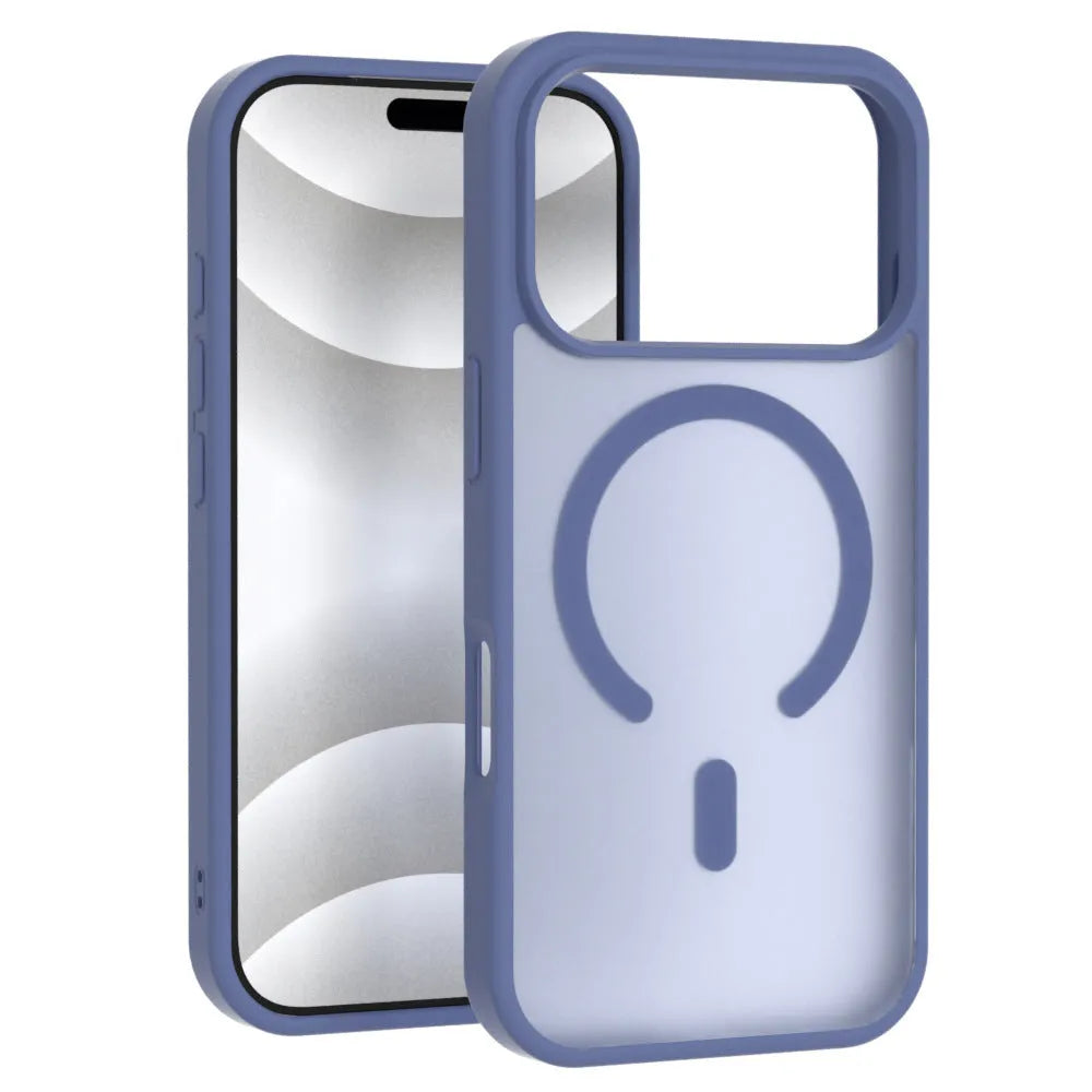 Frosted translucent magnetic phone case for iPhone with anti-skid and anti-fingerprint finish in multiple colours
