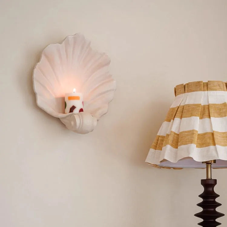 White shell fruit plate decoration ornament made from resin material