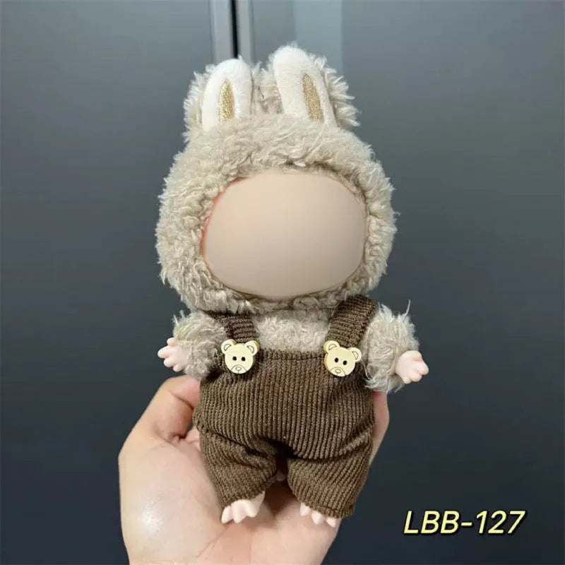 17cm vinyl figurine doll costume plastic clothing set for action figure display