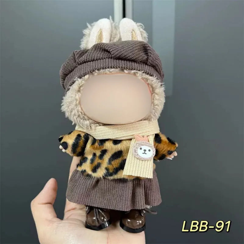 17cm vinyl figurine doll costume plastic clothing set for action figure display