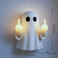 White ghost night lamp made of plastic with a modern simplicity design, 19.85x10x14cm, suitable for Halloween decoration
