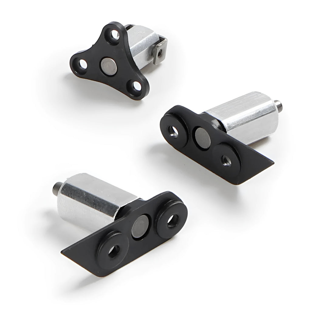 Metal drone motor rotating shaft front and rear arm replacement part on white background