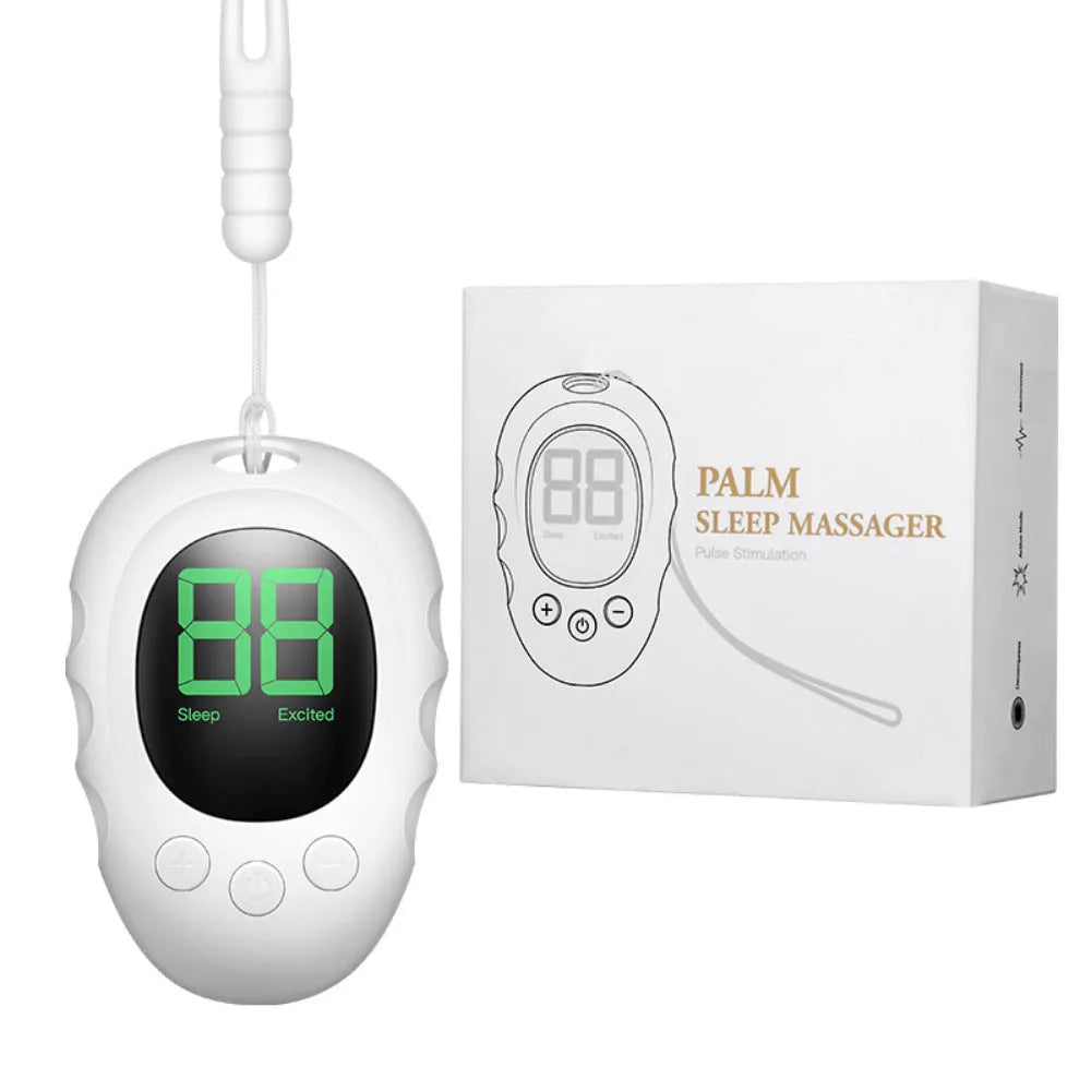 Rechargeable silicone sleep aid hand grip with sleep monitor in black, green or white colours