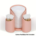 Solid colour plastic cotton storage box in choice of pink, white, blue or black