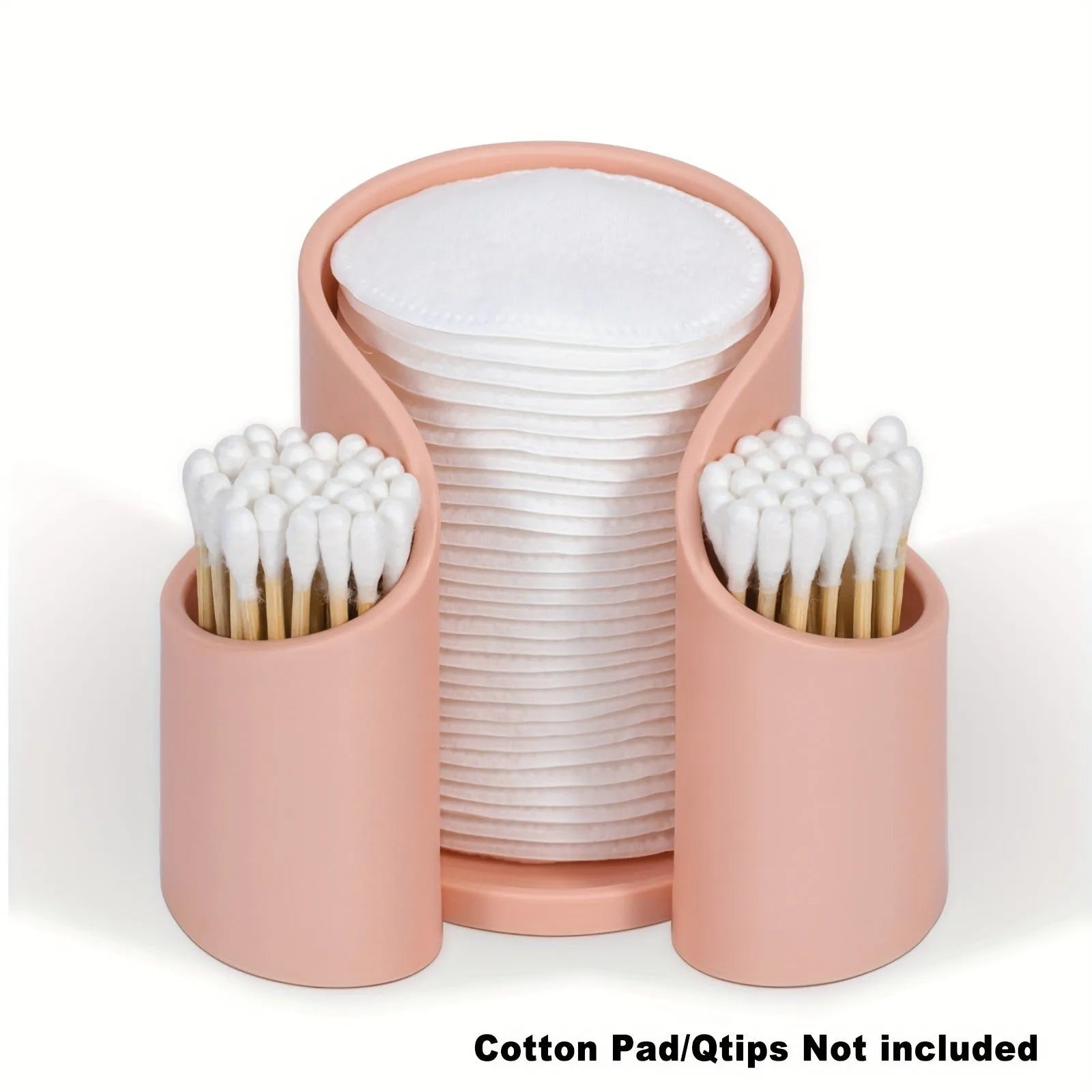 Solid colour plastic cotton storage box in choice of pink, white, blue or black