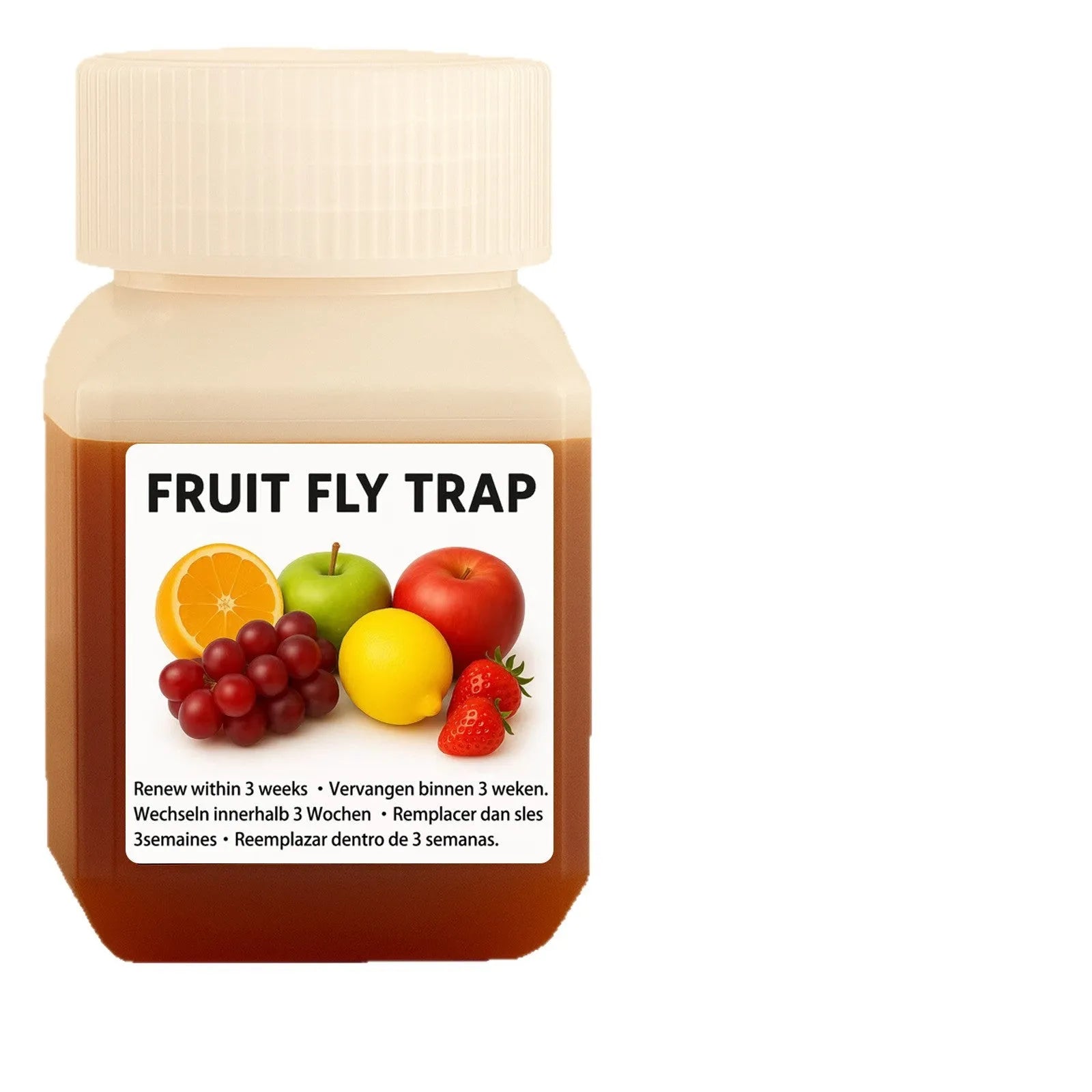 Fruit fly bait liquid bottle for indoor insect traps with multiple specification options