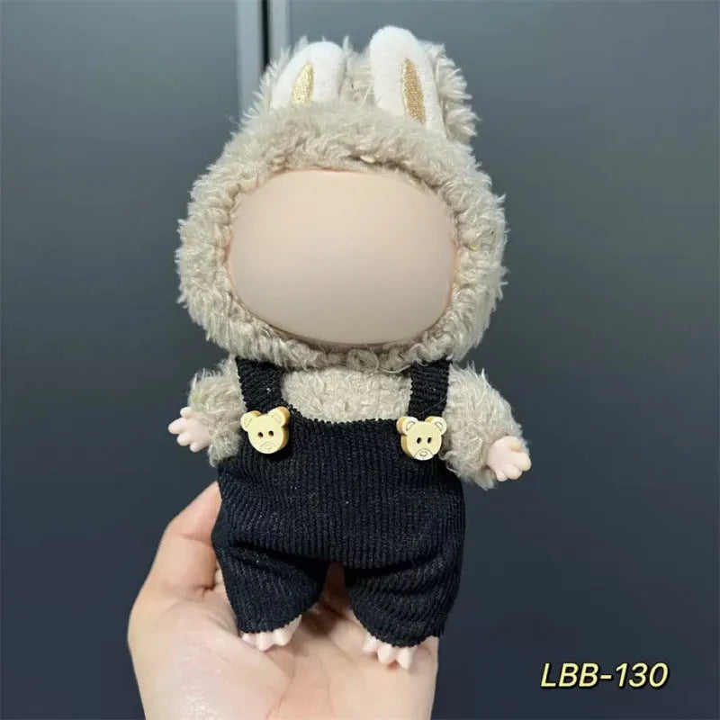 17cm vinyl figurine doll costume plastic clothing set for action figure display