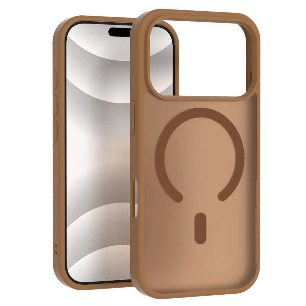 Frosted translucent magnetic phone case for iPhone with anti-skid and anti-fingerprint finish in multiple colours