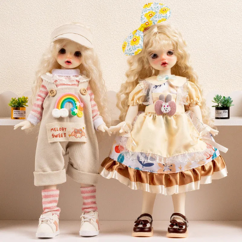 Dress-up doll clothes set in cloth fabric with ten colour options for teenagers aged 7-14