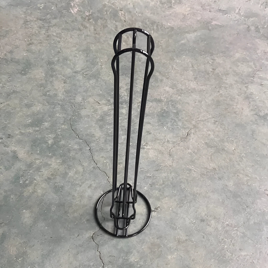Wrought iron coffee capsule storage rack holding 20 capsules in black or silver finish