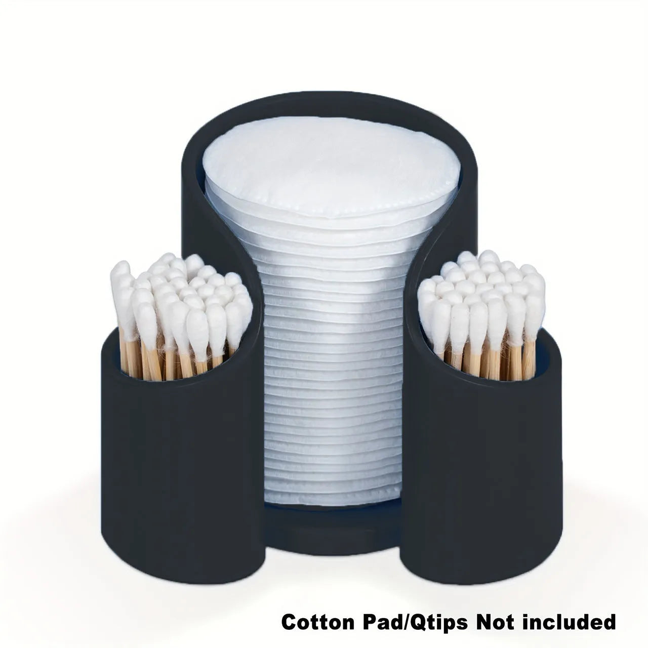 Solid colour plastic cotton storage box in choice of pink, white, blue or black
