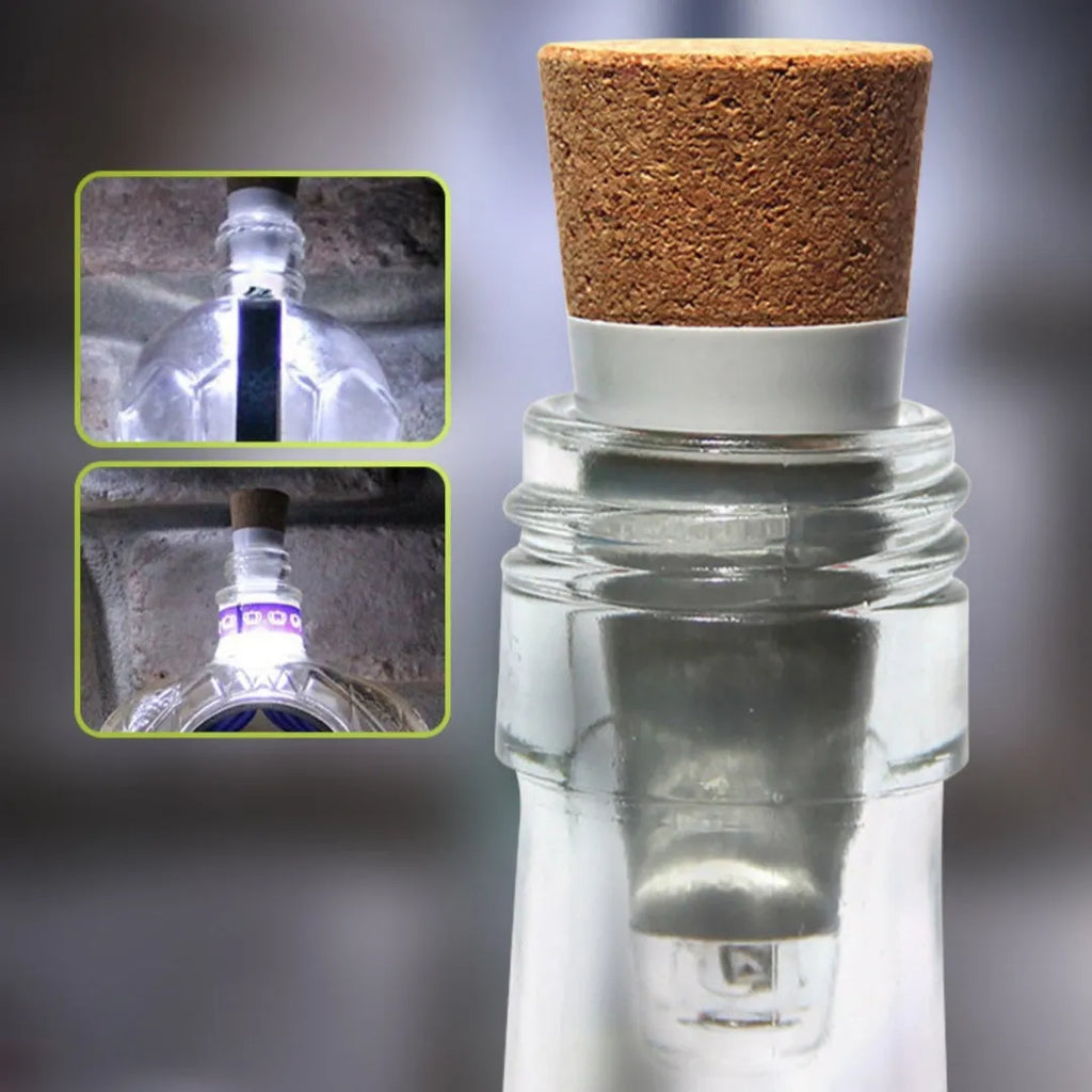 Rechargeable LED luminous bottle cap light for holiday decoration