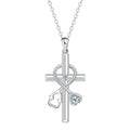 Women's cross stethoscope necklace with electroplated copper pendant and medical-themed design