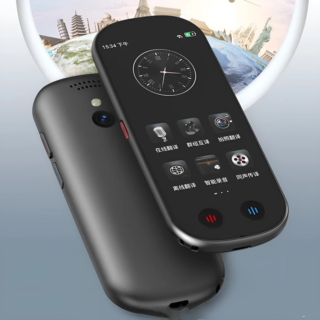 Black wireless simultaneous interpretation translation device for business meetings with included accessories