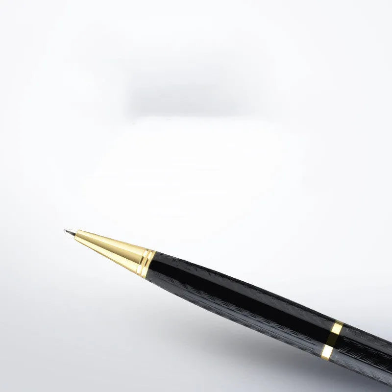 Black pen shaped recorder with zinc alloy shell and slim 140x17mm design