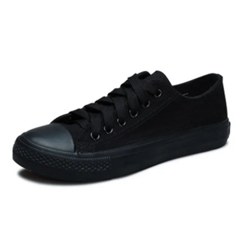 Women's casual canvas shoes in solid colours available in multiple sizes