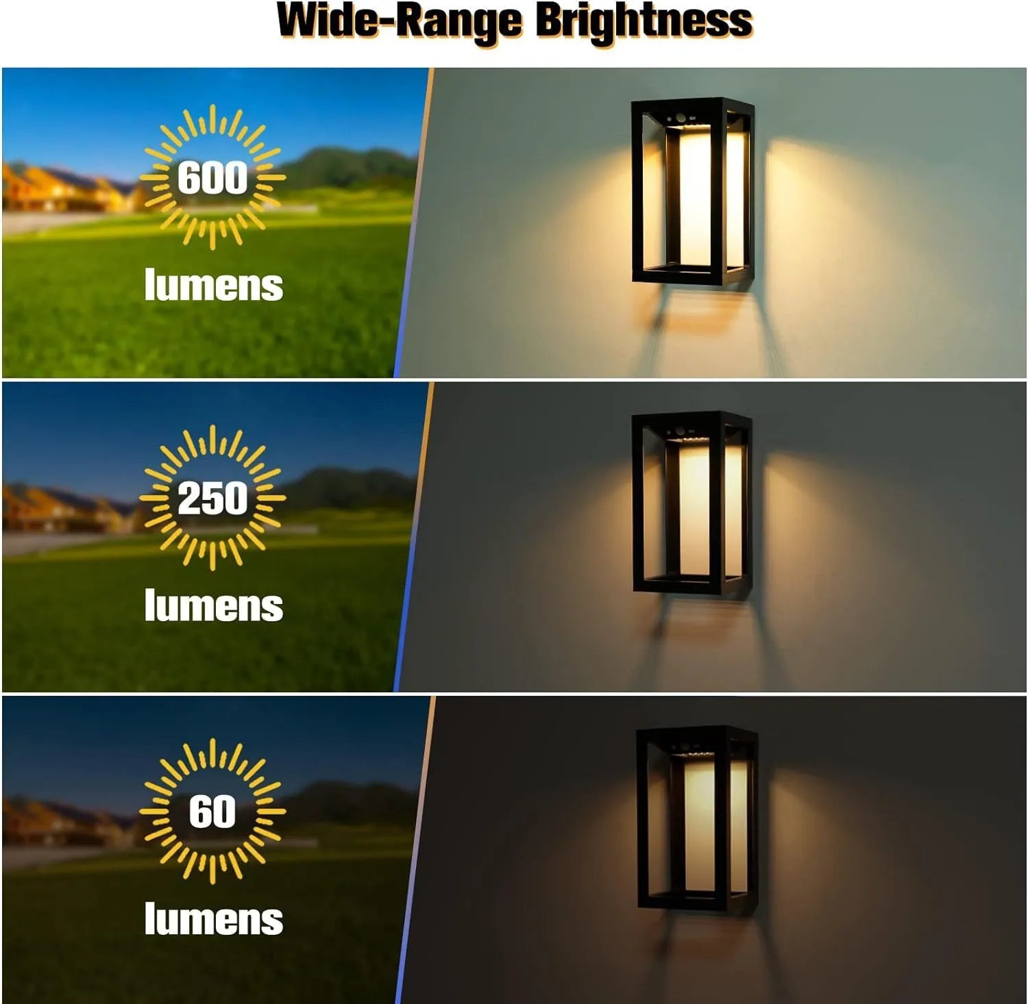 Chinese style solar-powered outdoor wall lamp with plastic housing for garden courtyard lighting