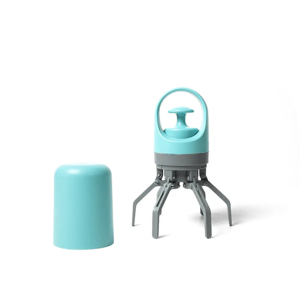 Blue pet outdoor toilet claw pooper scooper with ABS plastic build and garbage bag dispenser