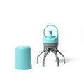 Blue pet outdoor toilet claw pooper scooper with ABS plastic build and garbage bag dispenser