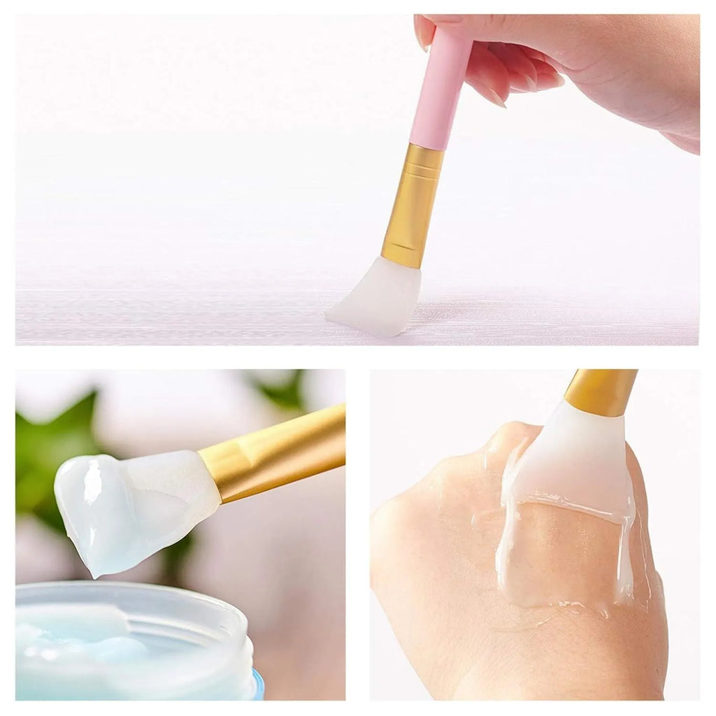 Silicone face mask applicator spatula tool in multiple colours for skincare application