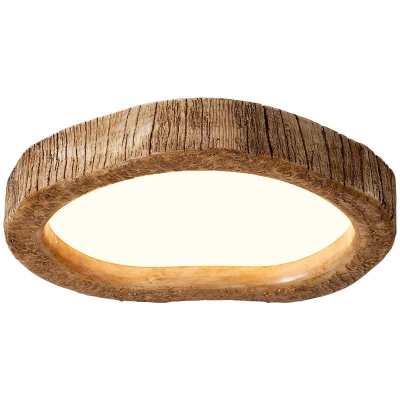 Wood grain finish new Chinese style ceiling lamp for bedroom lighting in three sizes