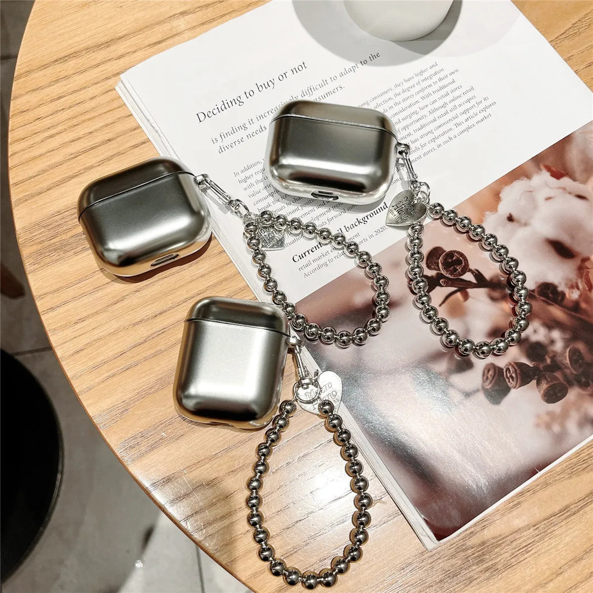 Matte plating AirPods protective case made from flexible TPU material