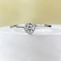 Silver crown shape ring with minimalist line detailing in Korean style design