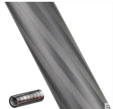 Black carbon fibre camera monopod extended to maximum 1540mm height with SLR camera mounted