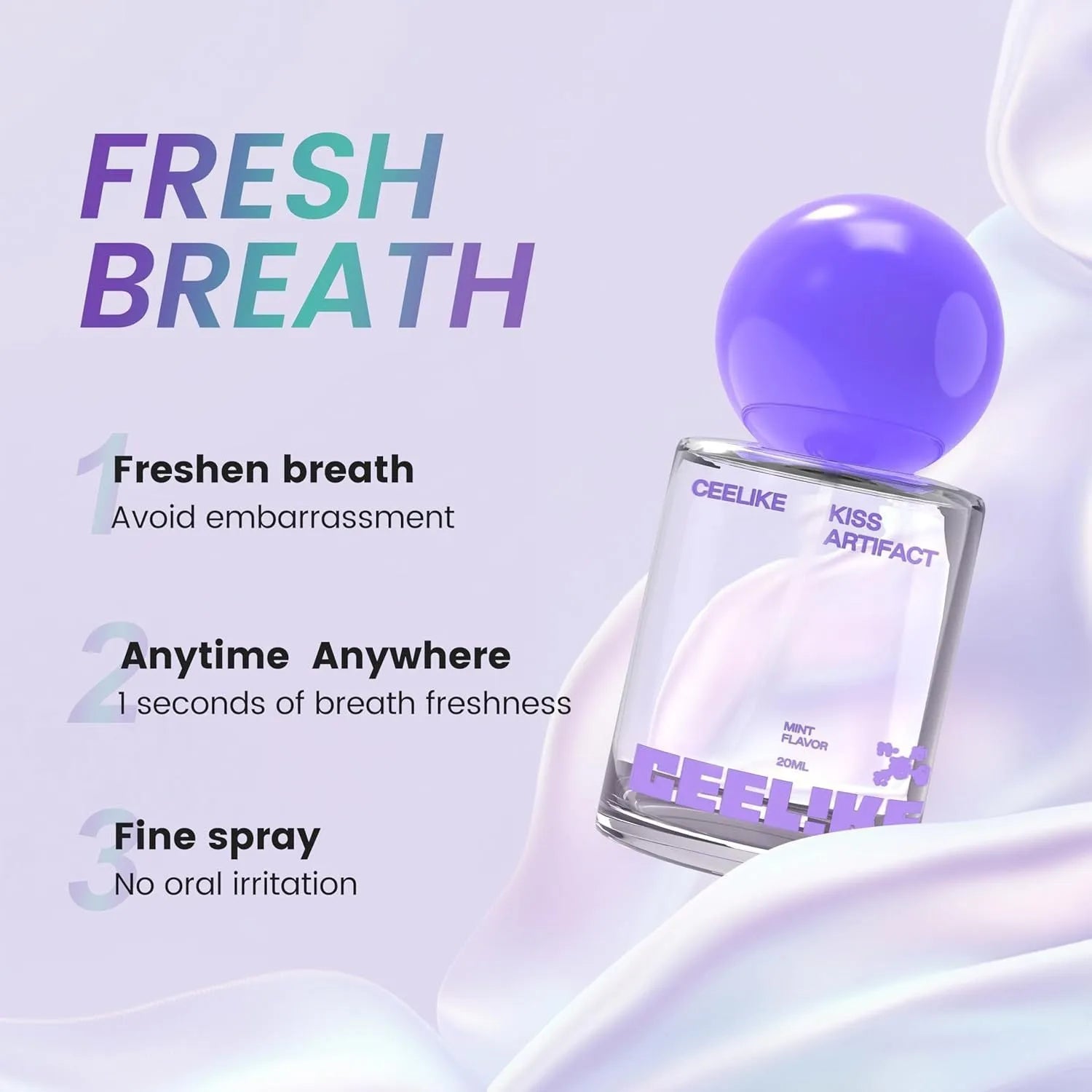 20ml probiotic oral spray with spray applicator for portable oral care