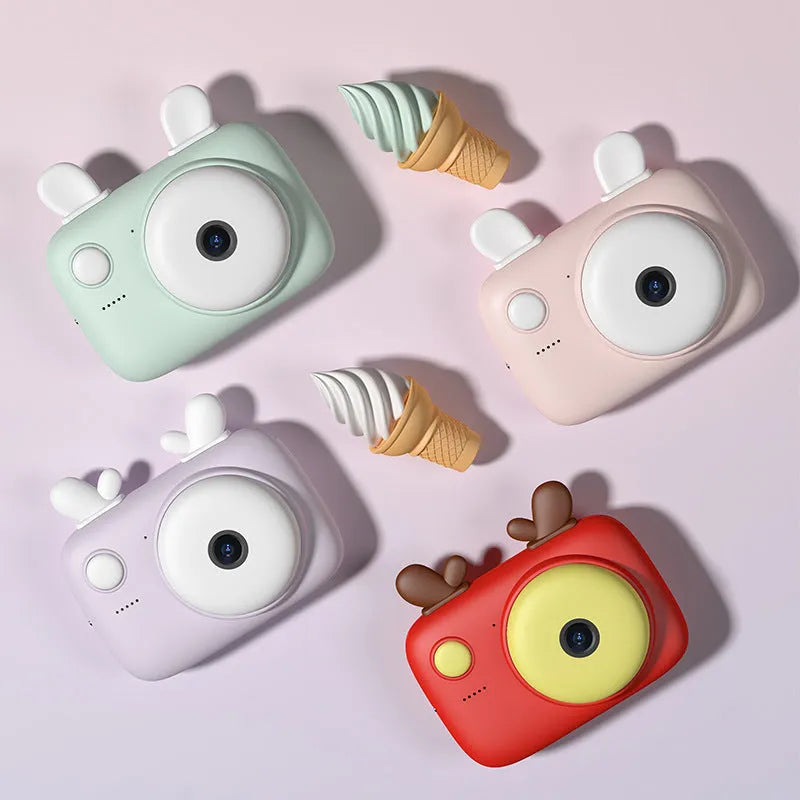 A2 Macaron kids digital camera in green with 40MP dual cameras and 2.4 inch screen