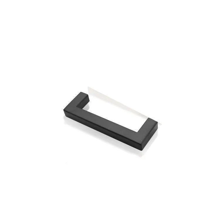 Stainless steel square pipe cabinet handle in brushed silver, black, or gold finish