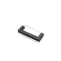 Stainless steel square pipe cabinet handle in brushed silver, black, or gold finish