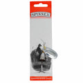 R-shaped metal fishing lure with rotating sequins and a central copper bell in multiple colour options.