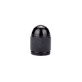 Aluminium alloy mountain bike tyre valve cap in black, blue, gold, red, and silver colour options.