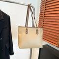 Korean style black shoulder underarm bag with horizontal square shape and sandwich pocket design