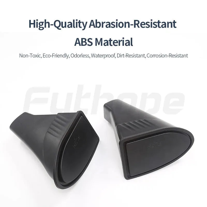 Black ABS car door storage containers for Tesla Model Y front doors