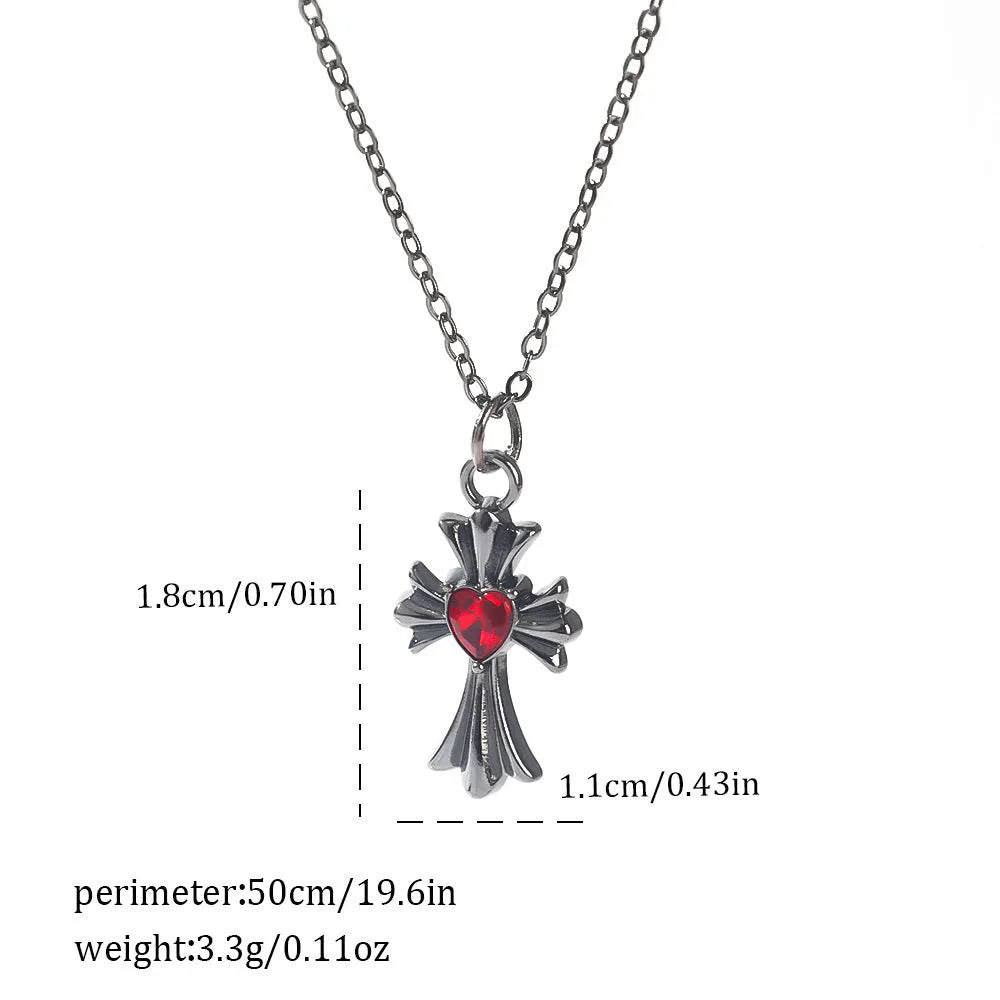 Halloween necklace with spider, bat, and skull wing charms on a zinc alloy chain
