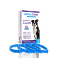 Four dog anxiety relief collars in different colours with Chinese style monochrome pattern